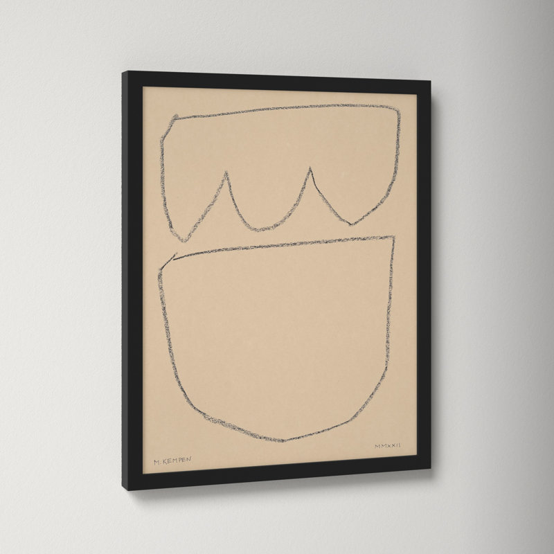 Outlines 8 by Michael Kempen, 16" W x 20" H, Black Framed