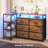 Led Tv Stand With Charging Station,convertible Dresser With Open Shelf & Pu Finish Drawers, Corner L Shaped Tv Stand Dresser For Living Room,bedroom-2068197537