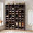 25.6 Inches 10-Tier Espresso  Wooden Shoe Storage Cabinet-1292662145