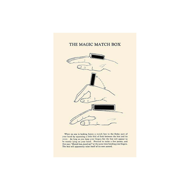 « the magic match box » par harry houdini, une publicité rétro, H 36 po x l 24 po