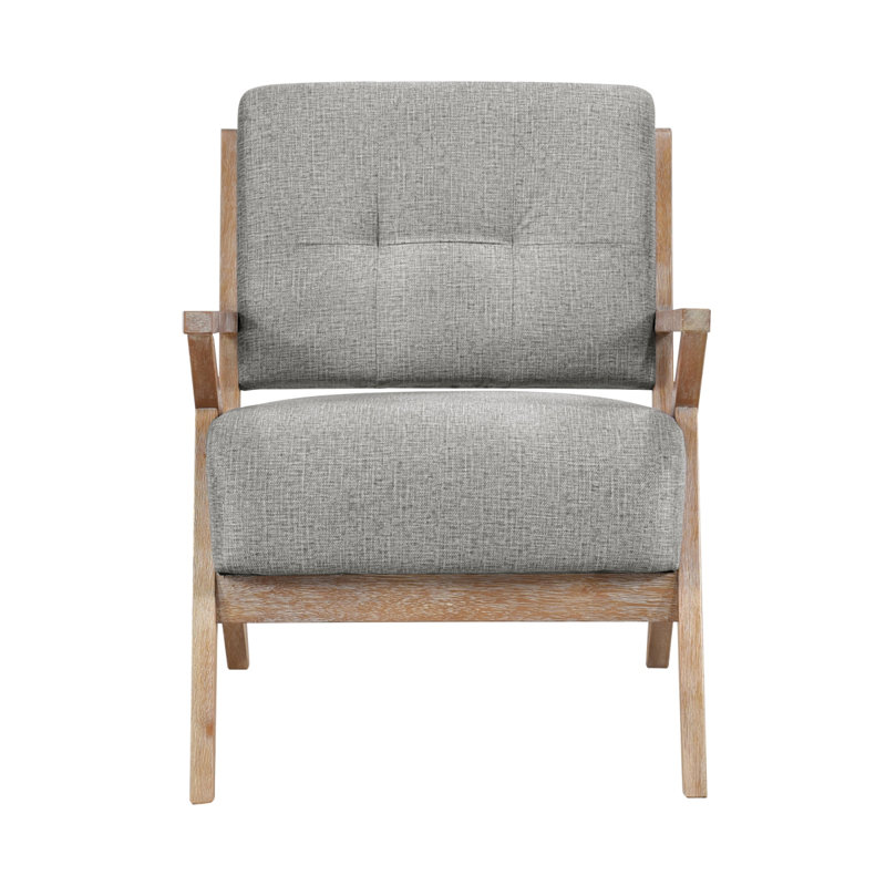 Chaise d'appoint moderne avec dossier capitonné 1pc, Gris