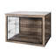 Cage pour chien moderne en bois d'intérieur - Portes doubles pour un accès facile et spacieux