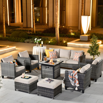 Allcot 9 - Person Seating Group With Cushions by Lark Manor