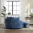 Upholstered Barrel Chair With Ottoman-100891575