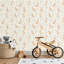 Rouleau de papier peint autocollant imperméable à l'eau et aquarelle deux lapins papillons roses-790142475-790142474