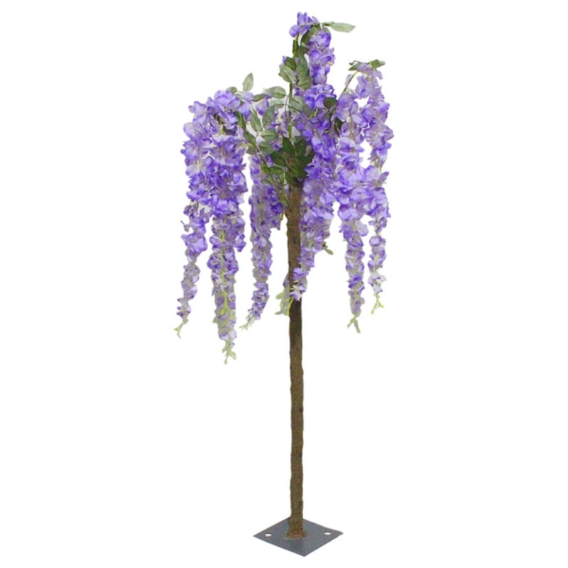 Faux Wisteria Tree, 140cm H x 50cm W x 50cm D, Purple