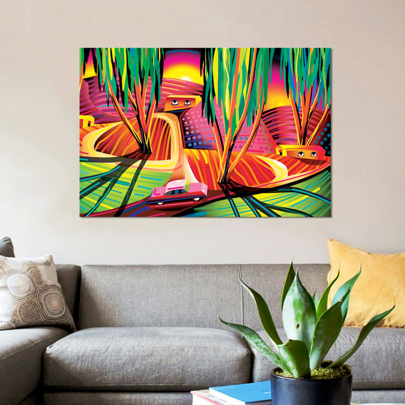 « van gogh congo », impression sur toile, H 8 po x l 12 po x P 0,75 po, Pas de tapis, Toile tendue