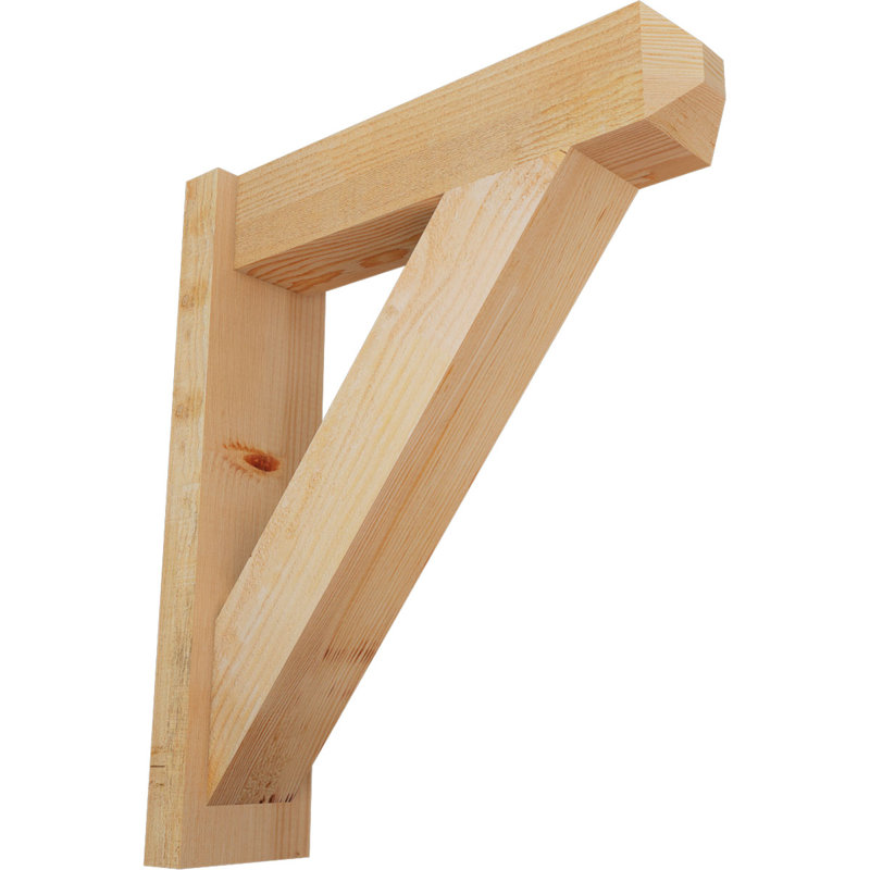 Artisan traditionnel en bois rustique, Sapin Douglas de 6 po (sciage brut), P 22 po x H 26 po