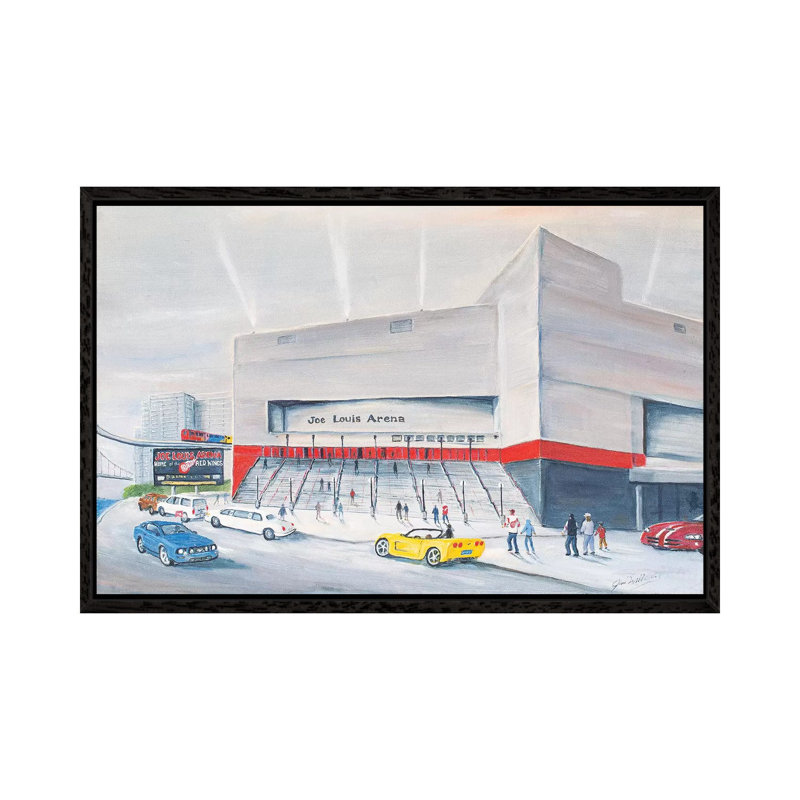 Joe Louis Arena 1 Piece Painting on Canvas, 101.6 cm H x 66.04 cm W, Black Framed