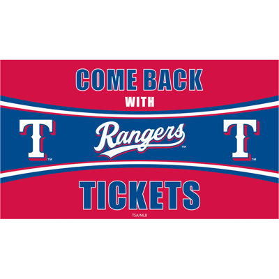 Tapis de jeu Texas Rangers Come Back with billets, 28 po x 16 po