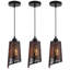  Mini luminaire suspendu industriel noir 