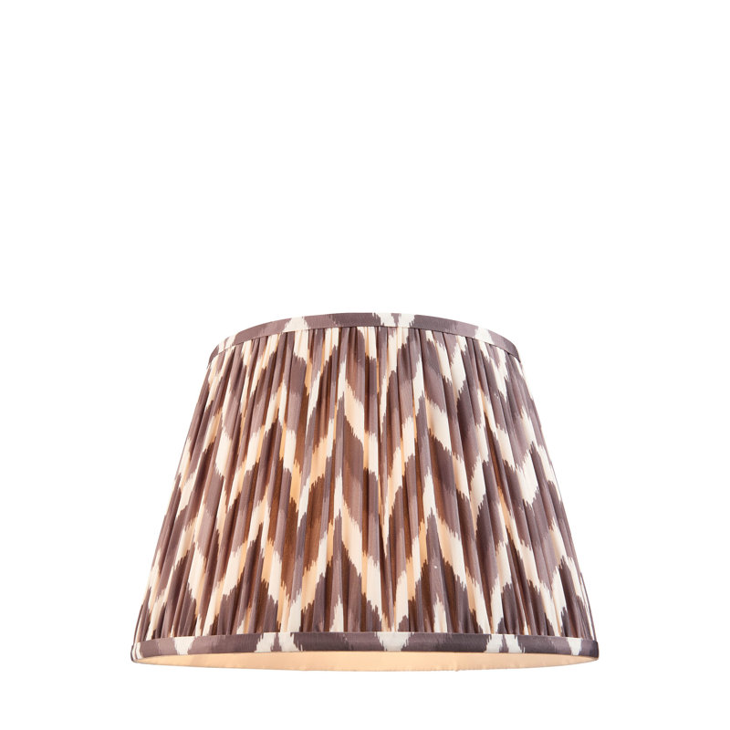 Zigzag Lamp Shade, Brown, 24cm H x 25cm W x 35cm D