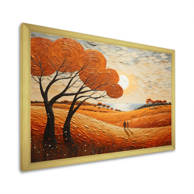 Maere Beach Dune Dance Pointillism I, Cadre doré à une seule photo, H 34 po x l 44 po x P 1,5 po
