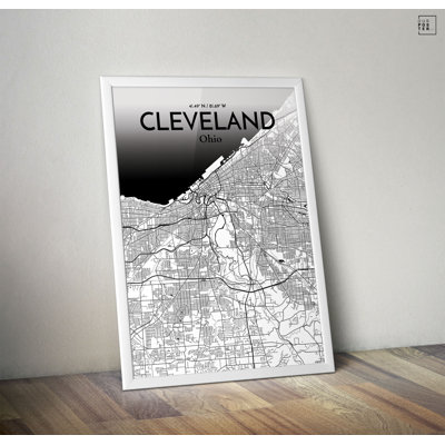 Cleveland City Map - Panoramic Graphic Art
