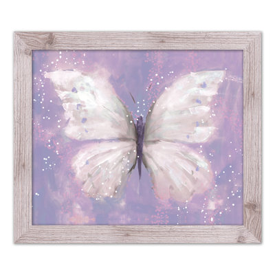 «Purple Butterfly», reproduction encadrée