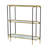 Metal Console Table, Mirrored Shelf