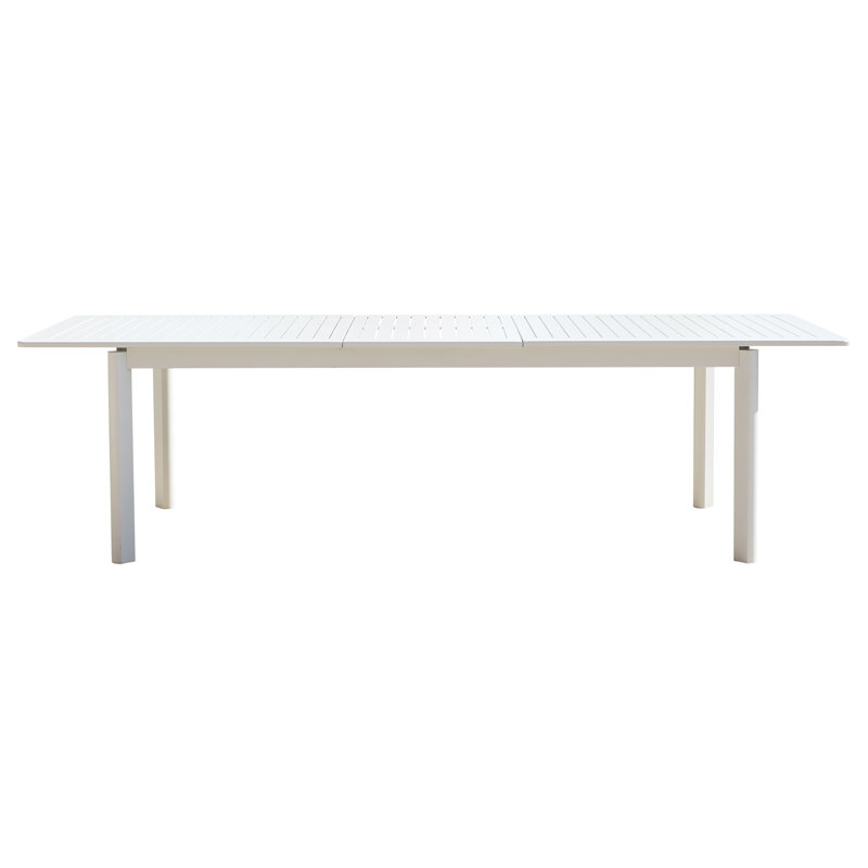 Rectangular Extendable Outdoor Dining Table , 108.3 " W 39.4 " D, White