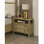 Table de chevet 2 tiroirs 1pc avec tablette ouverte