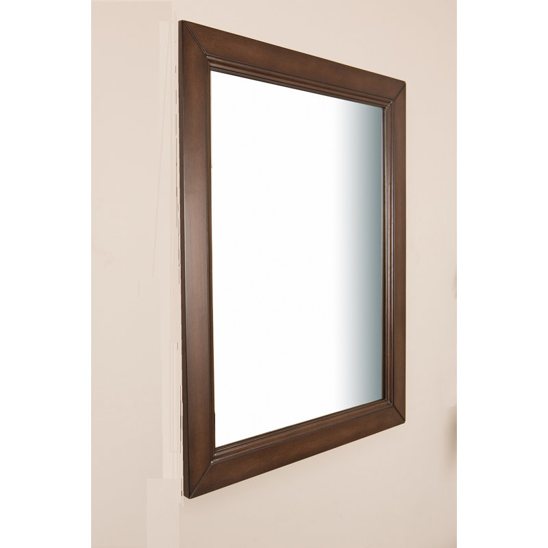 Brodench Rectangle Wall Mirror, Sable Walnut