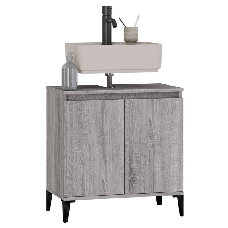 Rufaidah 58cm Single Bathroom Vanity Base Only, Grey Sonoma