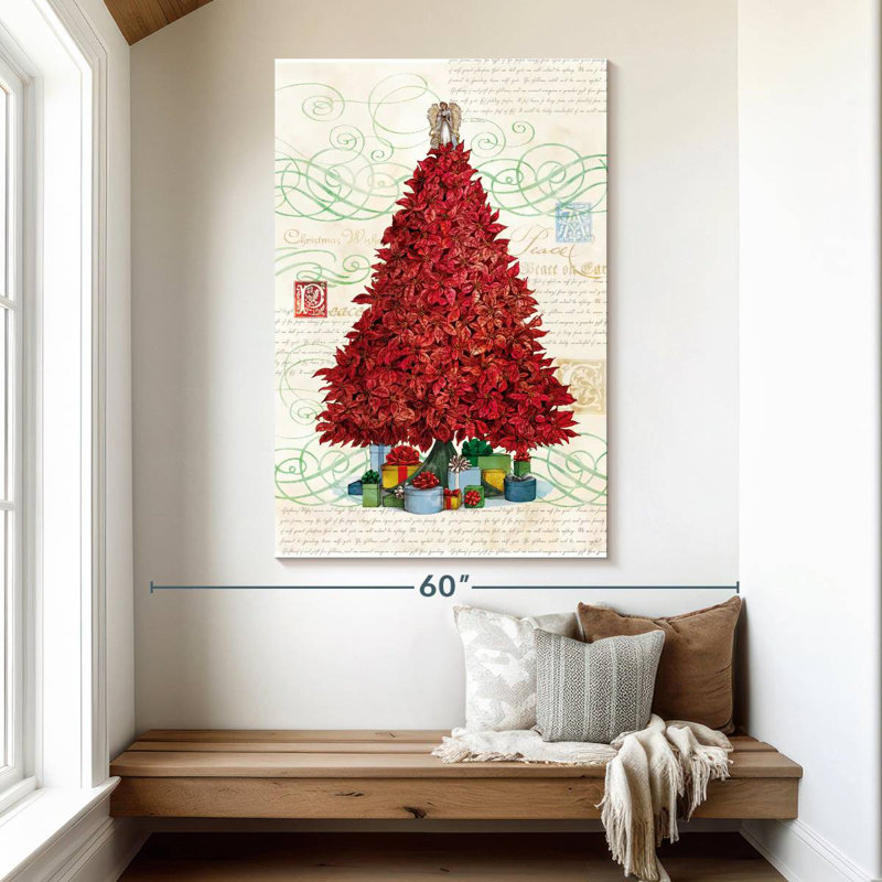 Lelend Poinsettia Tree, 51" H x 34" W