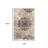 10' Beige Black and Gray Floral Medallion Power Loom Runner Rug-1813992102