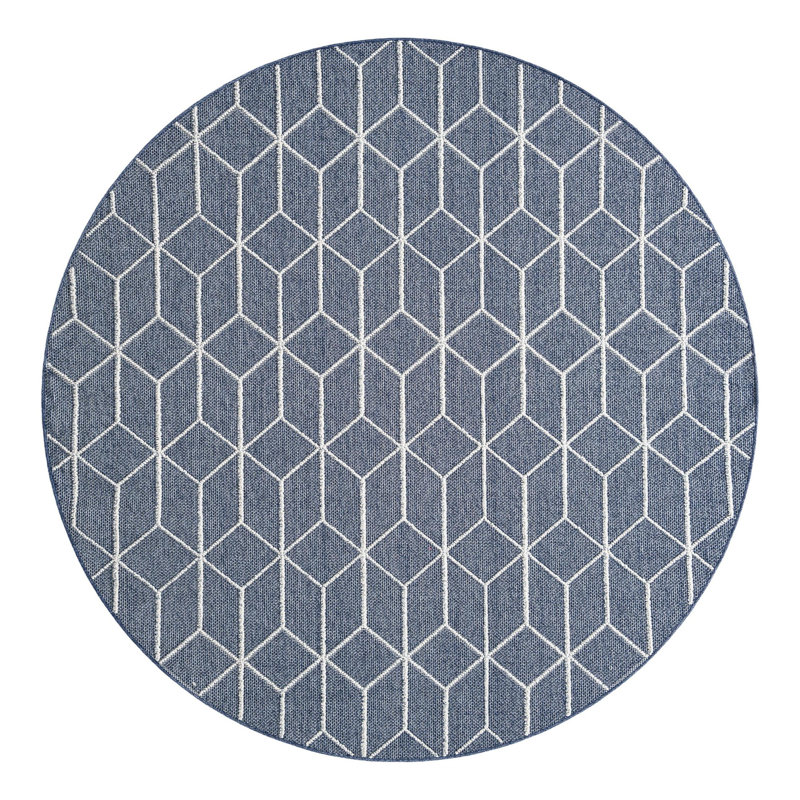 Tapis d'extérieur à treillis, Rond 7 pi 10 po