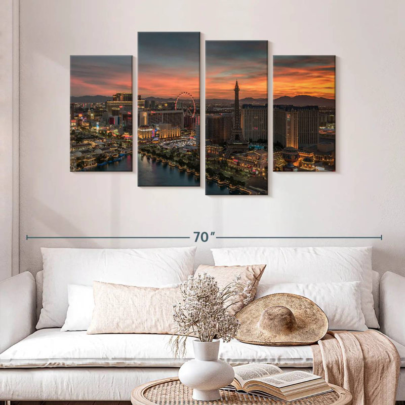 Sireci Las Vegas City Sunset, 32" H x 52" W