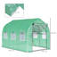3x2m Walk In Polytunnel Greenhouse, Garden Grow House With Roll-up Door & Side Windows, Uv Protected Pe Cover, Galvanised Steel Frame, Green