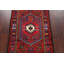 Tapis rouge en laine noué à la main de conception unique 3 pi 2 po x 4 pi 9 po Layan