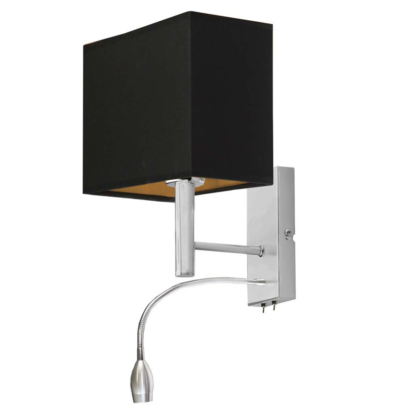Schiff LED Armed Sconce, Espresso, Silver