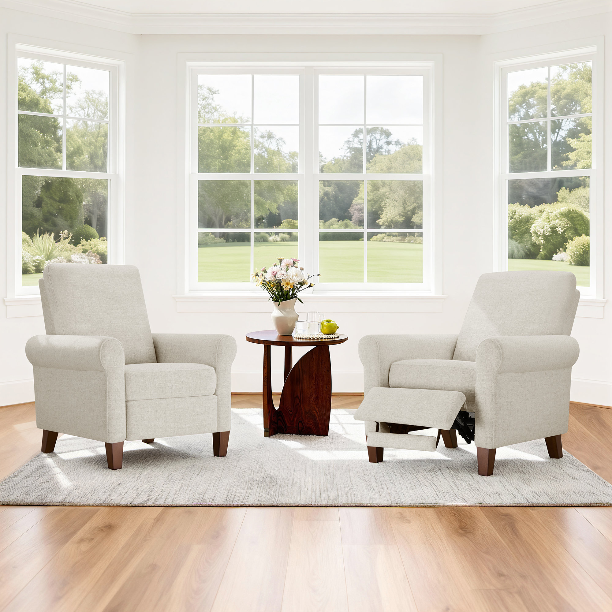 Eleanora Upholstered Recliner , Milo Linen