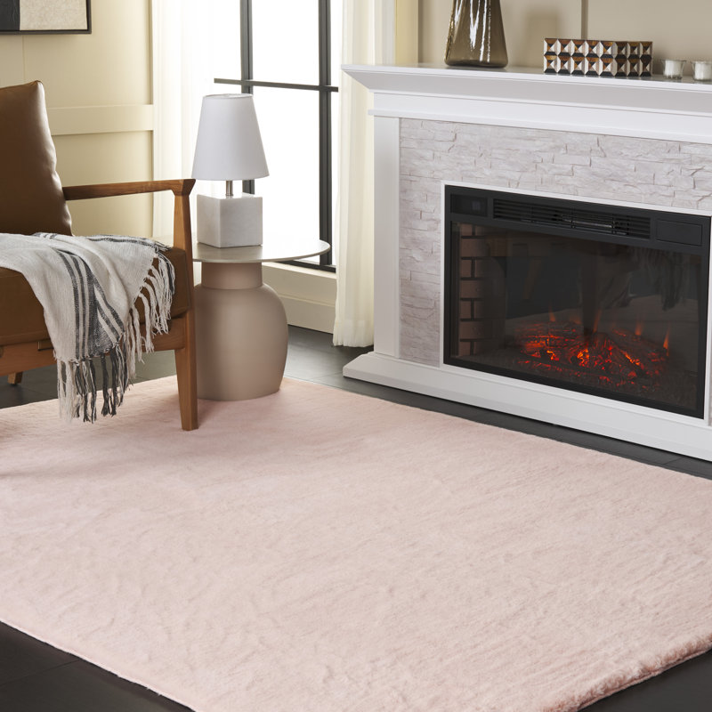 Mckenzie Shag Pink Area Rug, Rectangle 5' x 7'