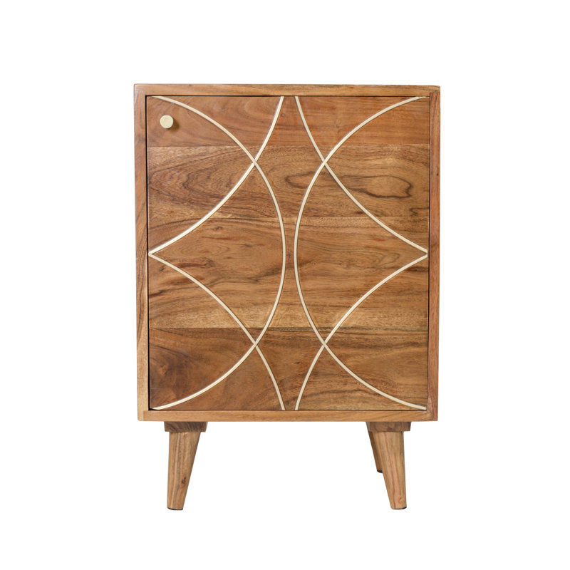 Craven 45cm W Solid Wood Bedside Table