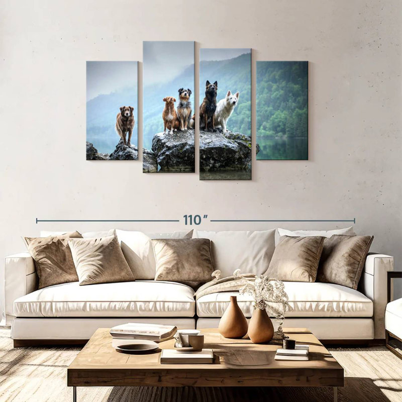 Dog Alliance, 48" H x 75" W