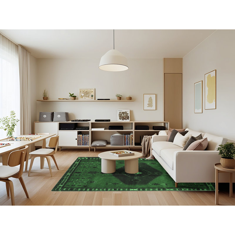 Washable Oriental Indoor Rug, Rectangle 7' x 9'