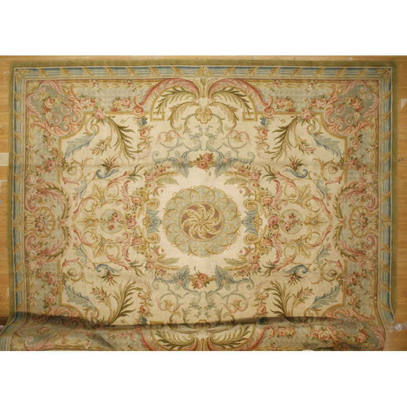 Tapis Savonnerie noué à la main Modren 14,11 x 18,3