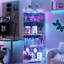4-Tier Corner Display Cabinet with RGB Light Modes and Motion Sensor-1470752403