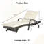 Ensemble de 2 chaises longues d'extérieur en osier avec coussins, chaise longue inclinable en osier pour bronzer jusqu'à 150 °