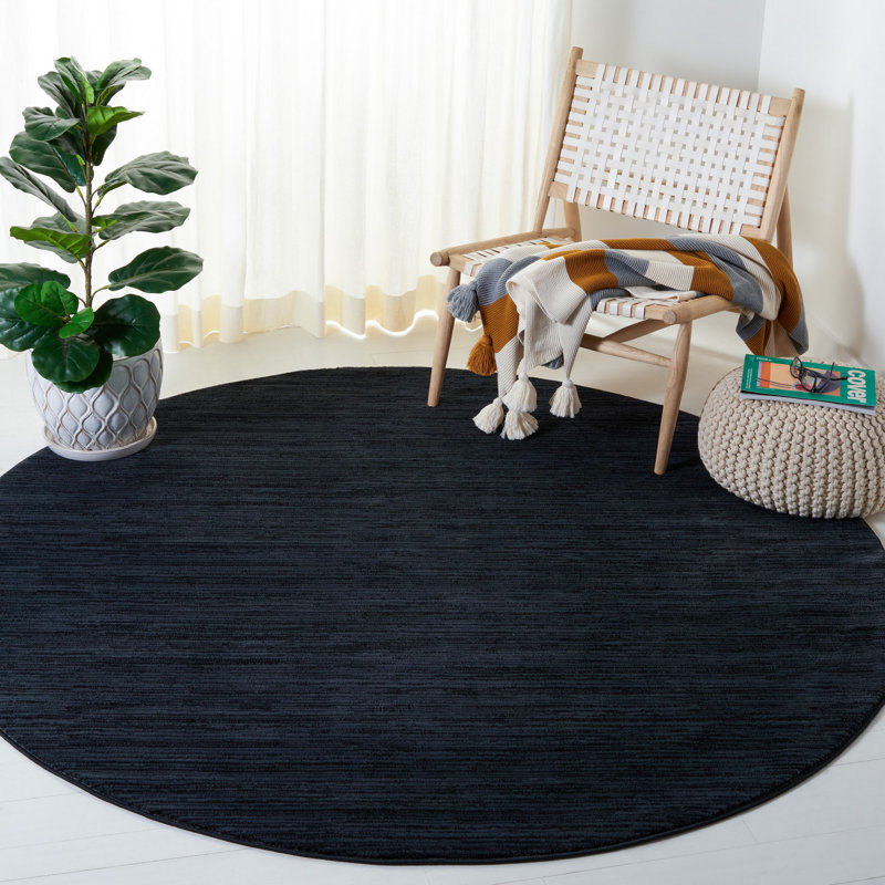Tapis noir Aurya, Rond 4 pi