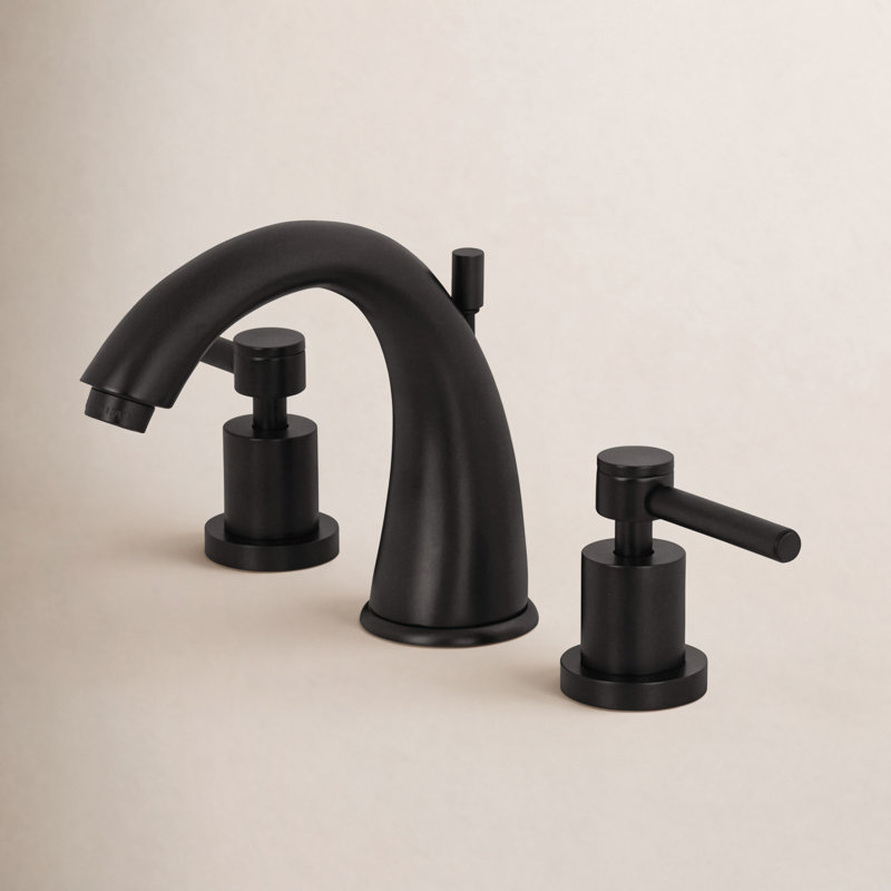 Kingston Brass Concord Two-Handle 3-Hole Deck Mount Widespread Bathroom Faucet with Brass Pop-Up Drain