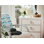 Table de chevet 3 tiroirs blanche