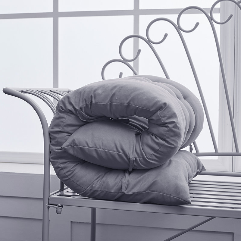 Indoor Outdoor Seat/Back Cushion, 8cm H x 125cm W x 48cm D, Grey