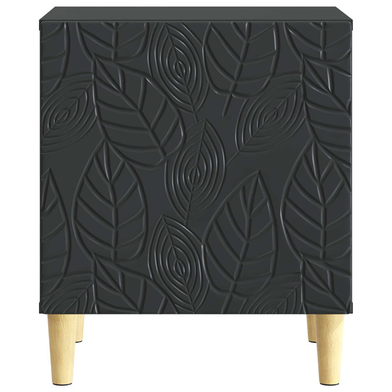 43cm W Composite Bedside Table, Black