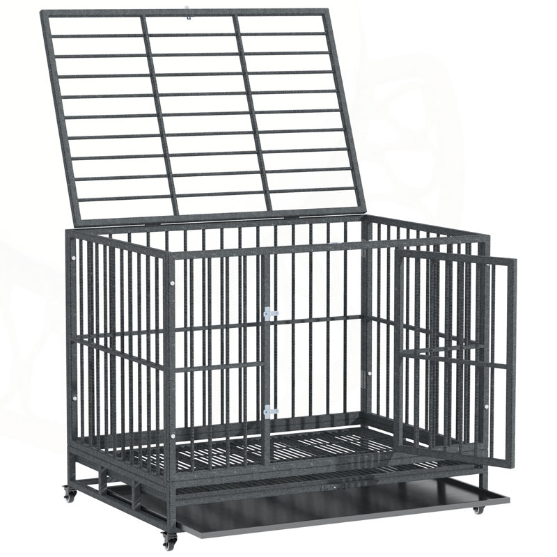 Cage pour chien polyvalente en métal avec sécurité avancée et caractéristiques pratiques