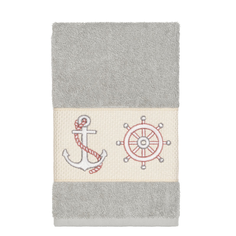 Easton Turkish Cotton Midweight Hand Towel, Light Gray
