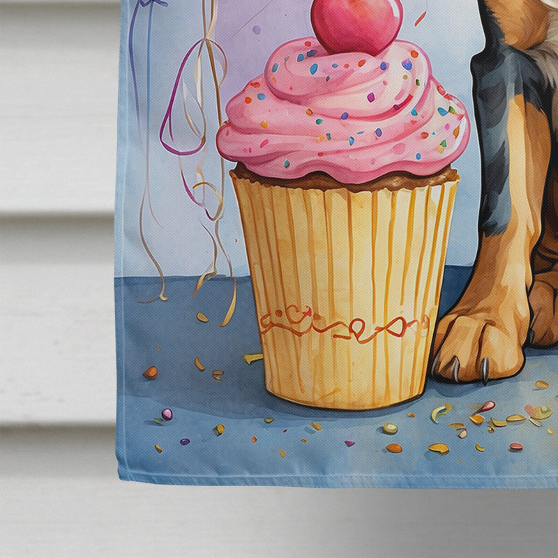 Drapeau «Happy Birthday House», Bluetick Coonhound