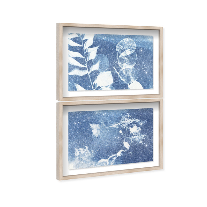 Faded Poetry Set Shadowbox Floral & Botanical Print by Oliver Gal, Black Frame, 15 x 10, 46.5"H x 31.5"W