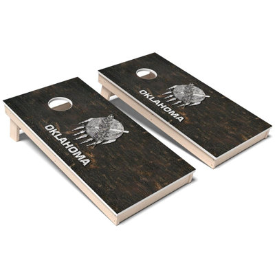 Oklahoma State Flag Vintage All-Weather Composite Cornhole Board Set