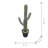 8x5x24.5"H Artificial Saguaro Cactus in Black Pot